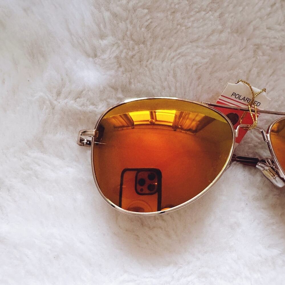 Zane Orange Polarized Mirrored Sunglasses - Picture 9 of 15